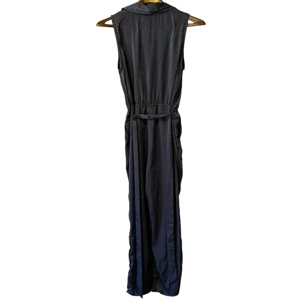 Lulus Jumpsuit Women Medium One Piece Blue Tie Modern City‎ Preppy Office NWT - Image 2