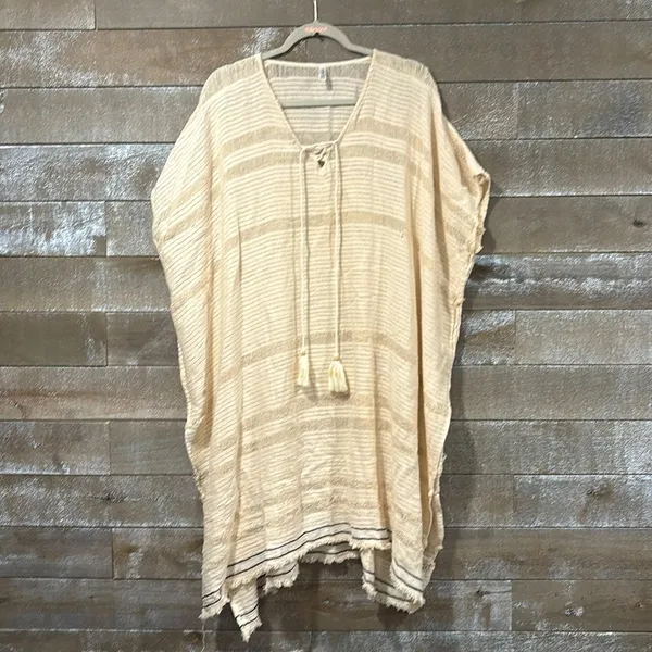 La Mode boho swim coverup tunic caftan OSFO Black Size undefined - Image 2