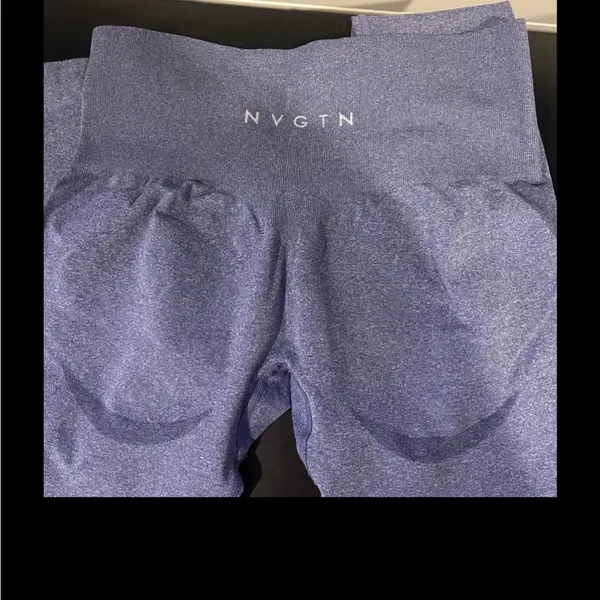 NVGTN Purple High Waisted Workout Leggings - Image 4