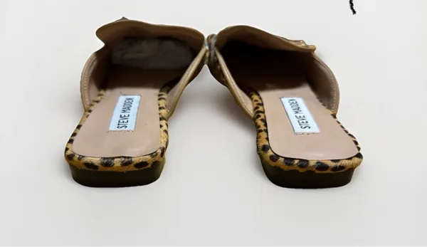 Steve Madden calf hair animal print mules slides - Image 3