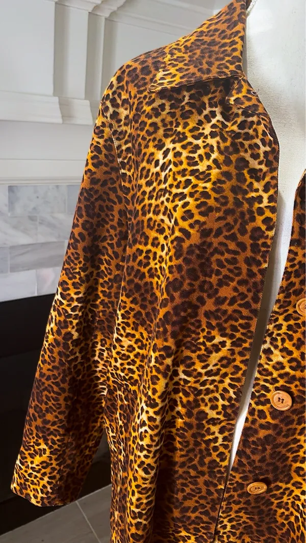 Size M Animal Print Coat by Diane Lewis - Image 2
