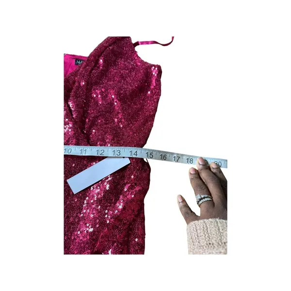 Venus Womens Sequin Romper V-Neck Spaghetti Strap Size L Sparkly Glam Party NEW - Image 12