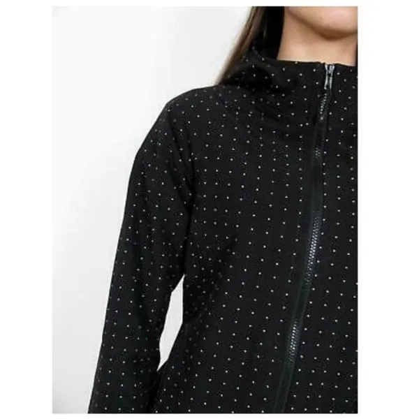 Lululemon Apres Yoga Jacket Black White Polka Dots Mid Length Hoodie - Image 3