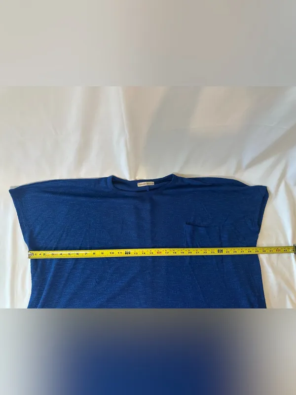 ZENANA Live Relaxed Blue Pocket Tee - Image 2