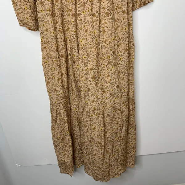 Doen Prem Maxi Jaipur Mustard Floral Print Dress Womens Small - Image 14