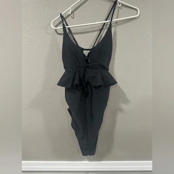Maternity Black One Piece Swimsuit Size L - Image 2