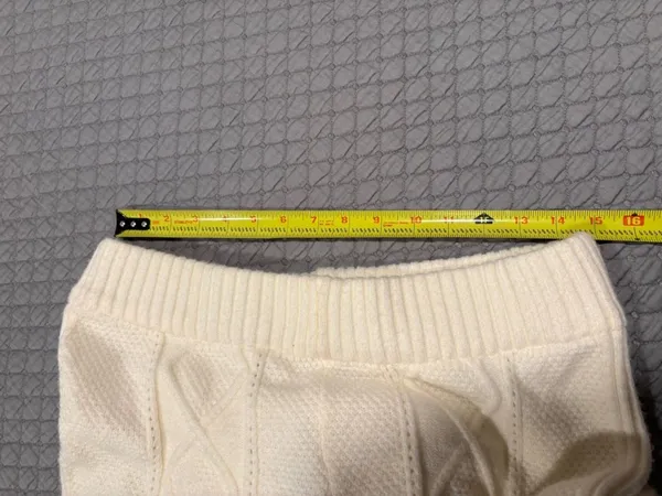 Edikted Ray Cable Stitch Knit Flare Sweater Pants - Image 13