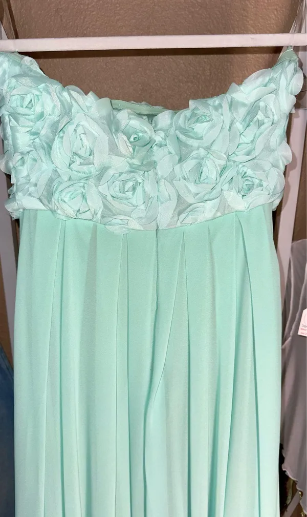 Boutique Strapless floral and satin prom dress XS - Image 5