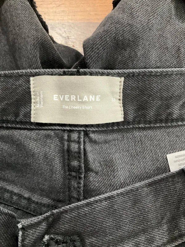 Everlane The Cheeky Jean Shorts in Vintage Black 33 New Womens Denim - Image 9