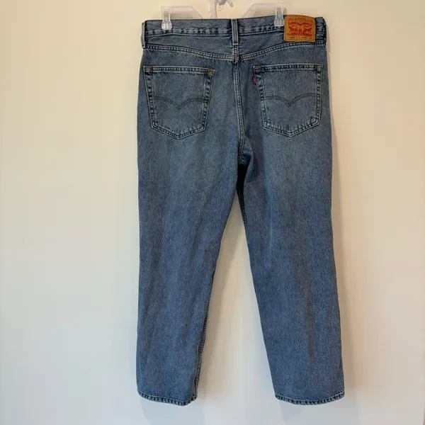 Levi’s 550 Distressed Denim Light Wash Vintage 90s Mom Jeans 36 x 30 Plus Size - Image 7