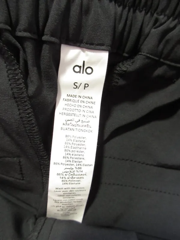 NWT Alo W51208R High-Waist Pursuit Trouser in Black Pleated Wide Leg Pants S - Image 4