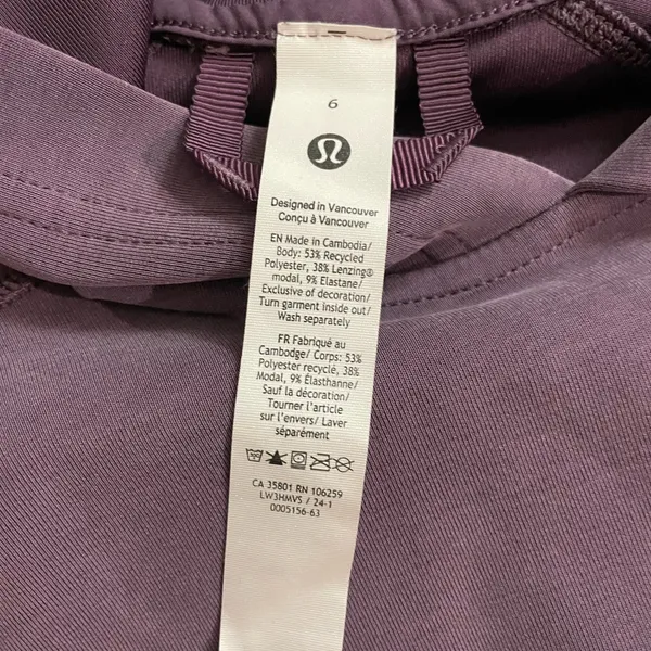 Lululemon Softstreme Hoodie Sweatshirt Grape Thistle Purple Size 6 - Image 6
