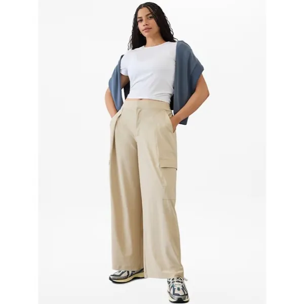 Athleta 4 Pinnacle Cargo Trouser Ecru Size 4 Regular - Image 7