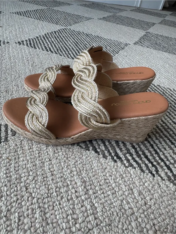 Andre Assous, Womens, Nolita Twist, Natural/Platino, 9, Medium brand new - Image 2