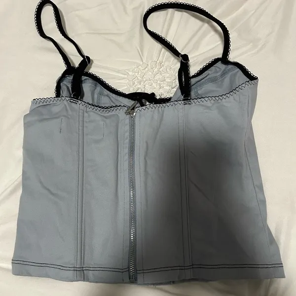 White Fox Boutique Baby Blue Corset Top - Image 2