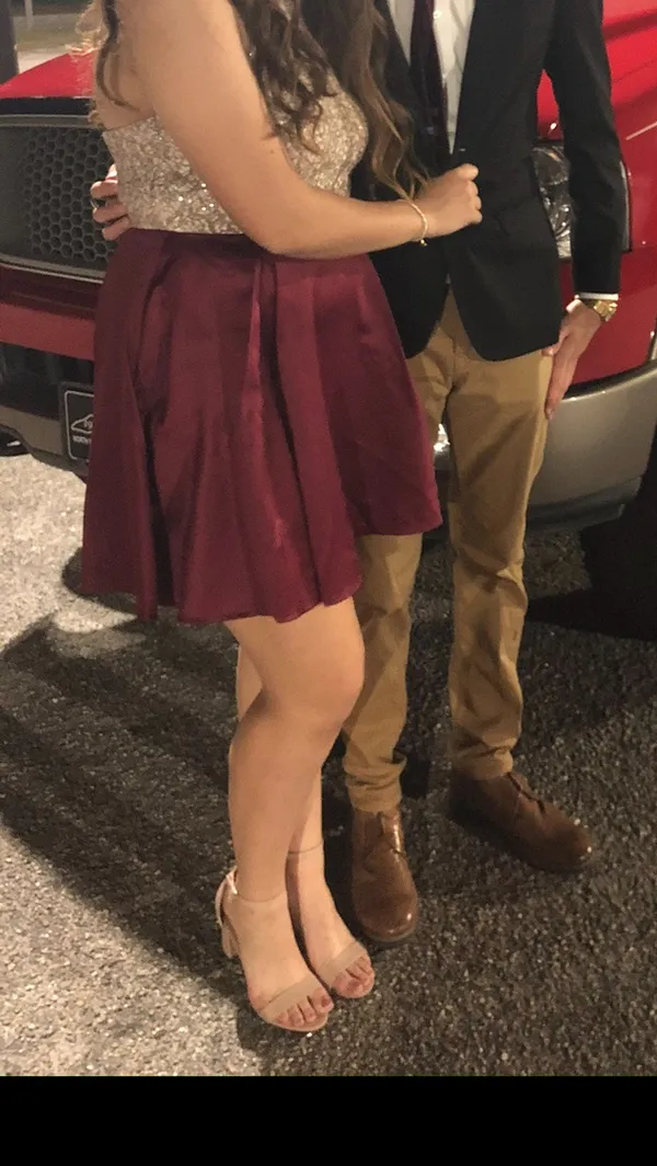 Xtraordinary Maroon Mini Homecoming Dress - Image 6