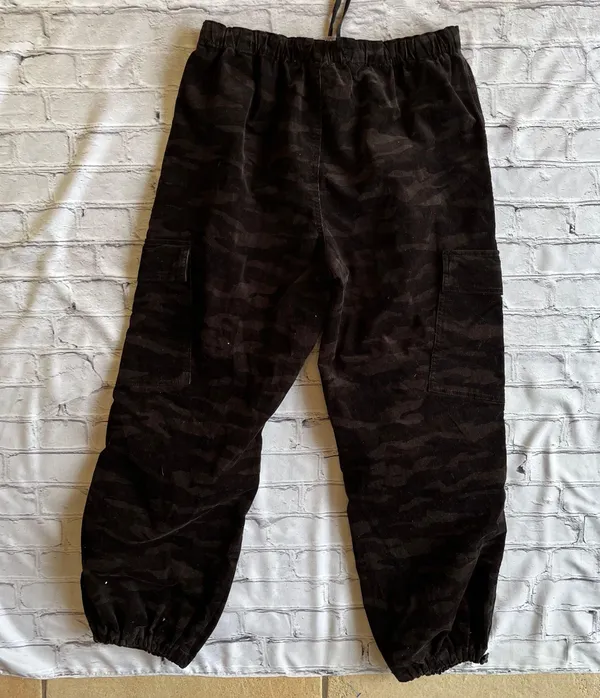 Tinseltown Camo Corduroy Joggers Large Trackpants Utility Pockets Womens Pants - Image 8