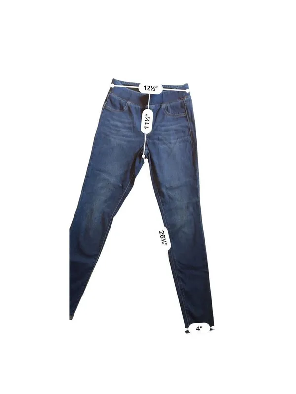 Old Navy Rockstar Super Skinny Jeggings Mid-Rise 24/7 Sculpt Dark Wash - Image 3