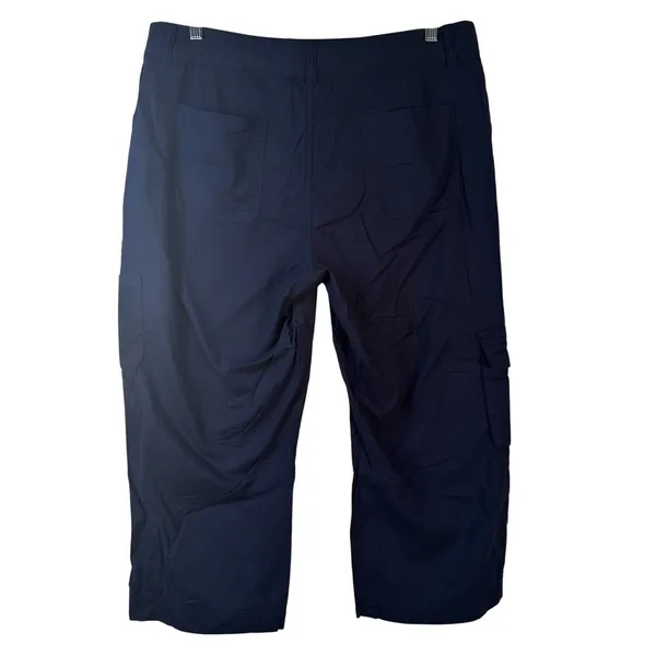 Fresh Produce Journey Capri Pants Navy Blue 100% Cotton Cargo XL NEW - Image 2