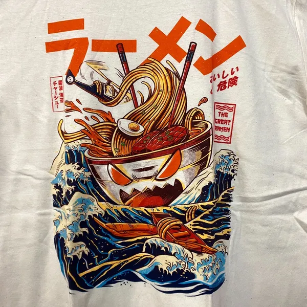 Ramen at sea beige Tshirt size medium - Image 2