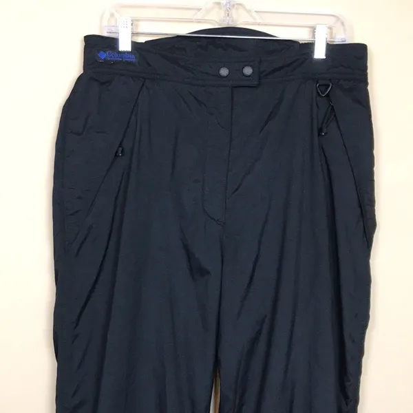 VTG Columbia Women’s Black Nylon Multi-Pocket Adjustable Waist Snow Winter Pants - Image 2