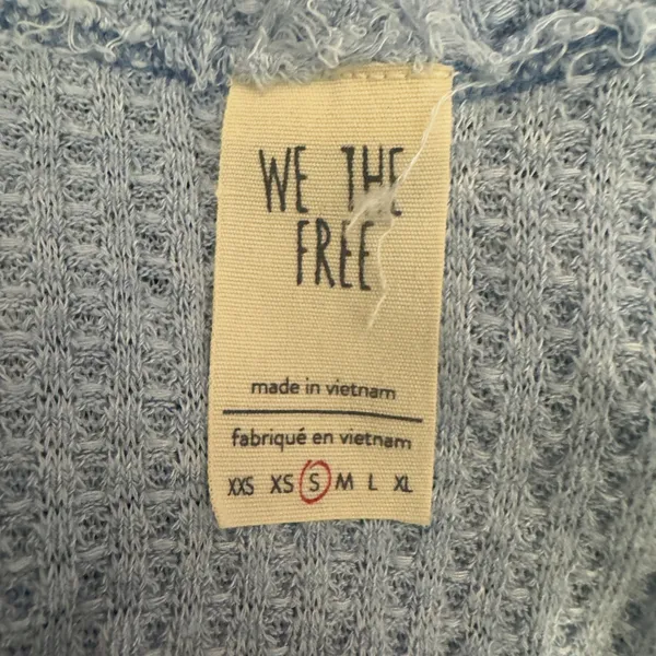 3131 | We The Free Free People Waffle Knit Flowy Tank Top Blue Women S - Image 7