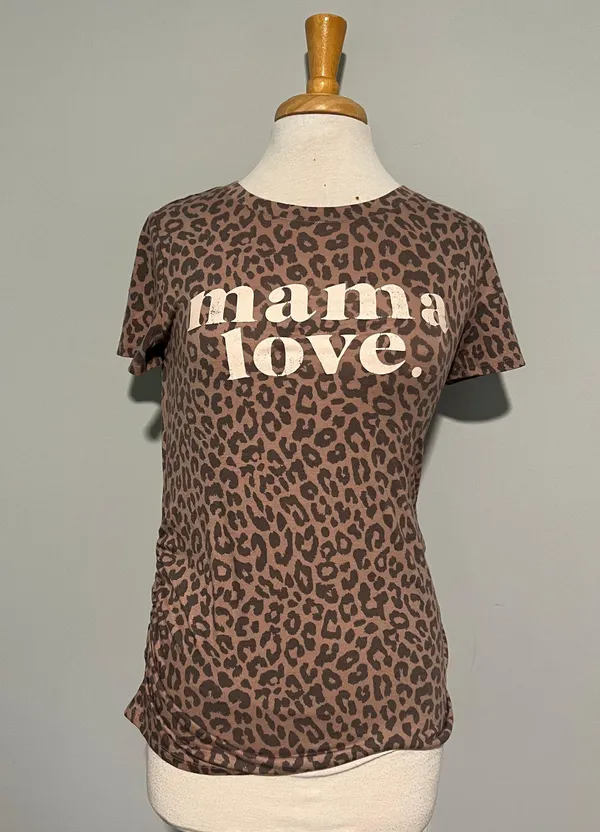 A Glow Maternity Animal Print Mama Love Tshirt - Image 2