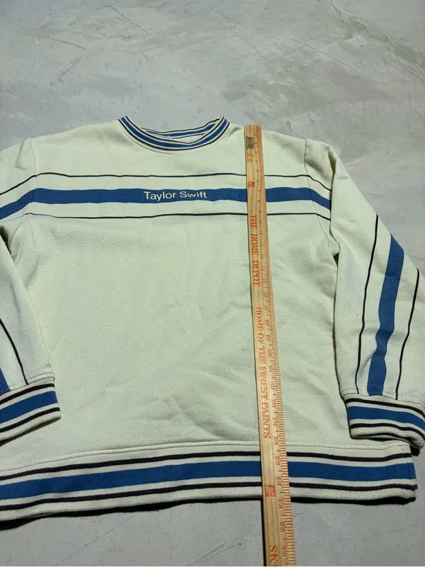 Taylor Swift Striped Midnights Crewneck Large - Image 7