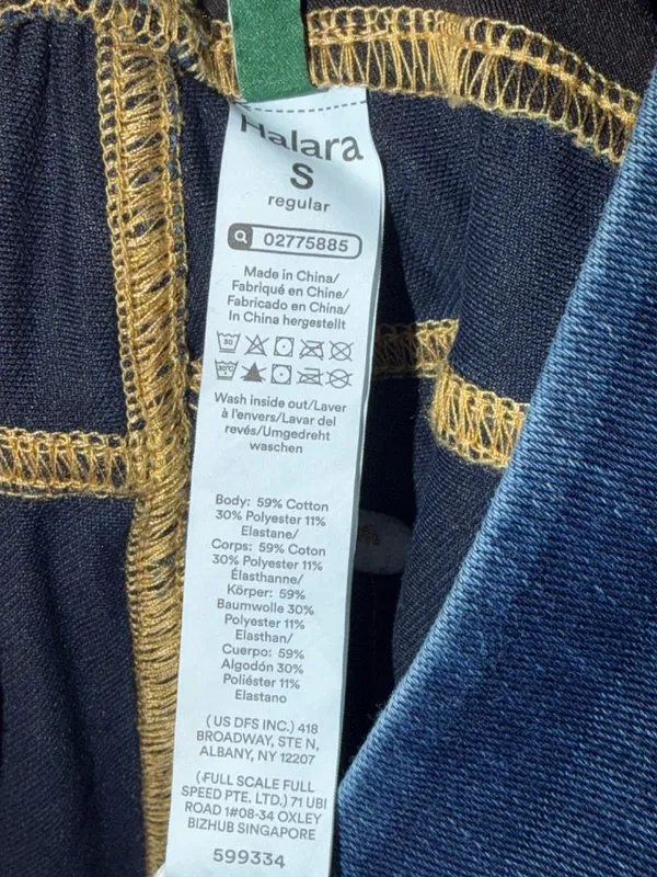 Halara Small wide-Leg Denim Pants With Stretch Small Blue - Image 6