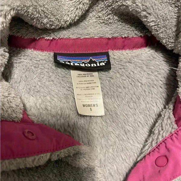 💕🩶Patagonia‎ Synchilla Snap-T Fleece Pullover Gray Pink Women’s Small✨🩶💕 - Image 2