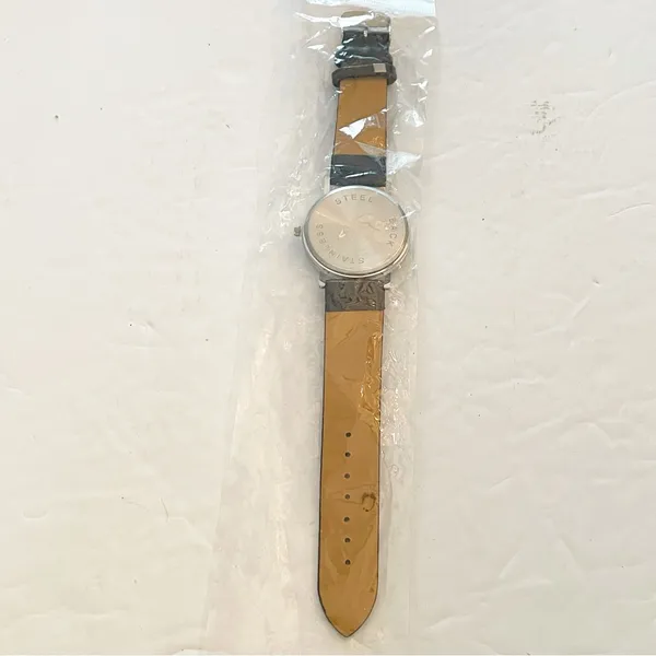 Stainless Steel Black Leather Cat Kitten Big‎ Head Adjustable Watch NEW - Image 4
