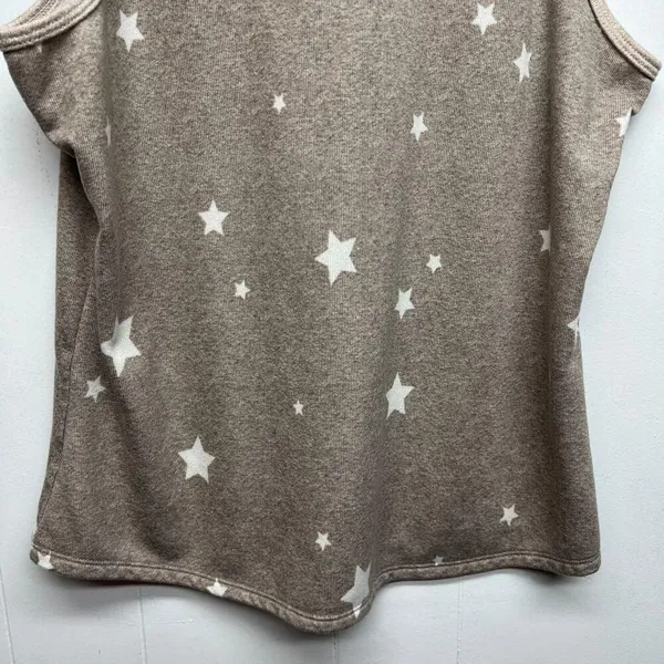 Live Love Lounge Star Print Women's Tank Sweater Size XL Stretch - Image 7