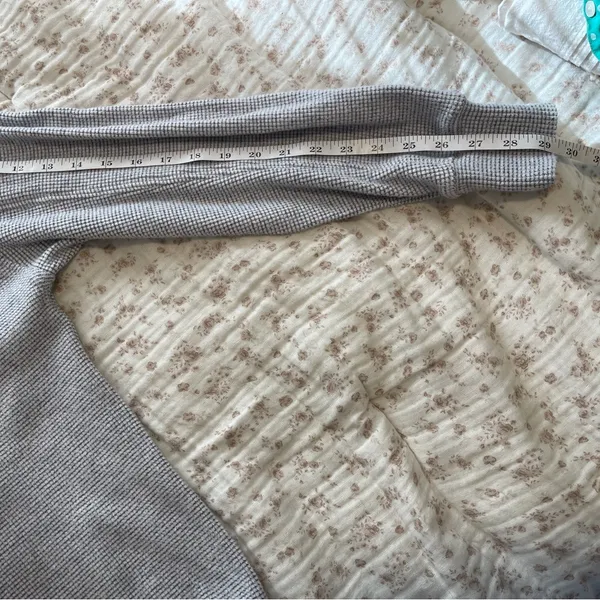 aerie Navy blue and white Waffle Crewneck Sweater - Image 7