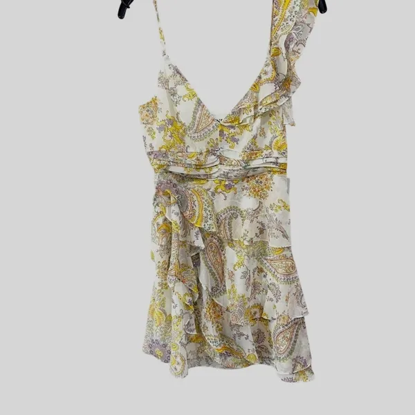 LINI Naomi Ruffle V Neck‎ Floral Mini Dress NWT Romantic Chic Sz S - Image 4