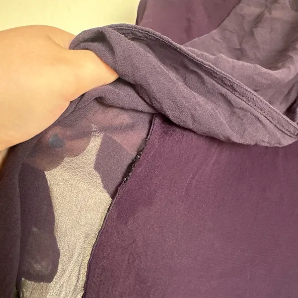 Aritzia Babaton Purple Silk Split Back Blouse - Image 10