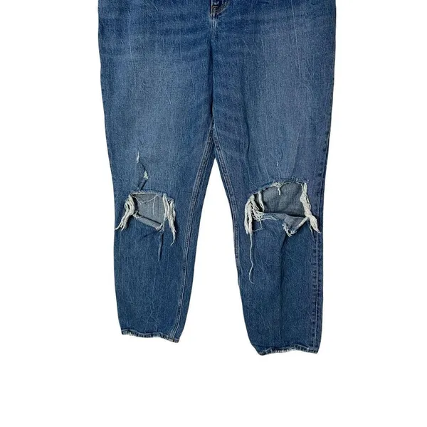 Abercrombie & Fitch Curve Love Ultra‎ High Rise 90s Straight Jeans Size 32/14 - Image 3