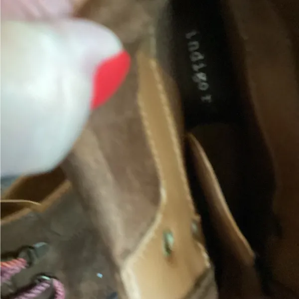 Womens Brown Boots with Pink Laces - Image 8