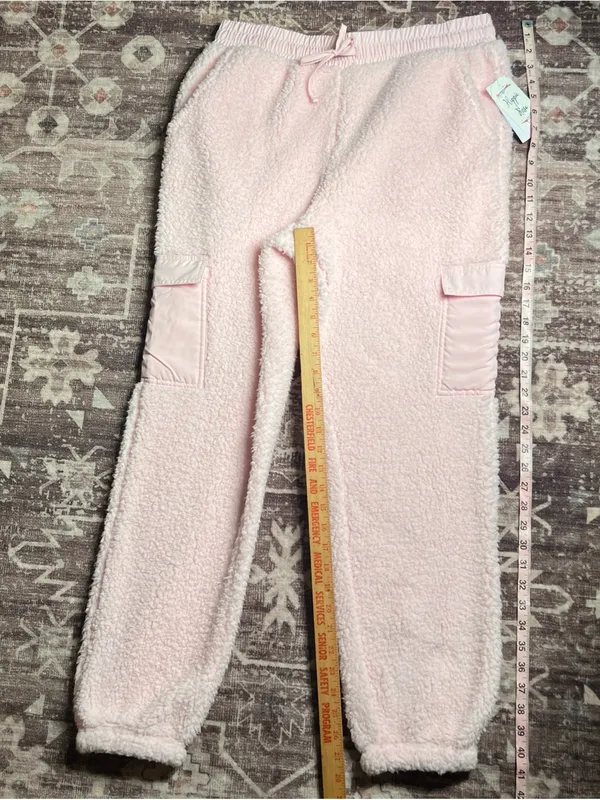 Hippie Rose Women’s Ballet Slipper Cozy Sherpa Joggers,Casual Loungewear|Size:L - Image 13