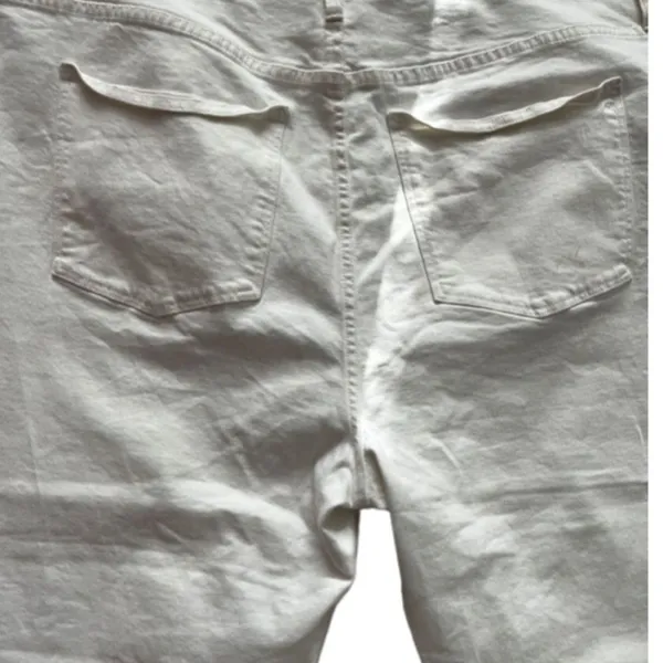 Madewell the high-rise slim crop boyfriend Jeans size 35 White Spring Summer - Image 6