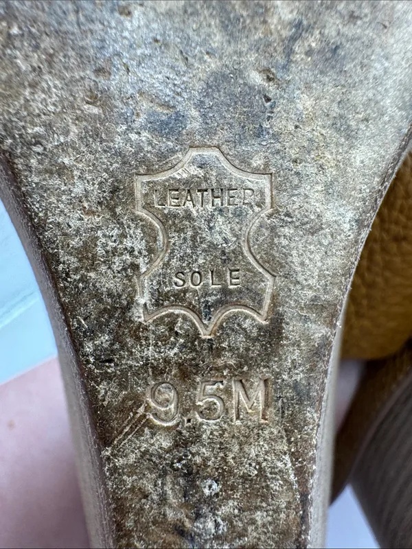 Tory Burch Amanda Brown Leather Logo Medallion Wedge Sandals Size 9.5M - Image 13
