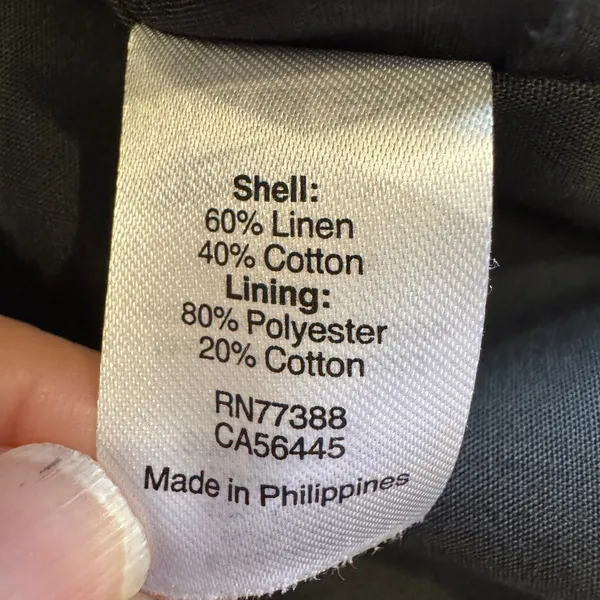 J.Crew Black‎ Linen Blend Ruffle One Shoulder Shift Dress Size S - Image 8
