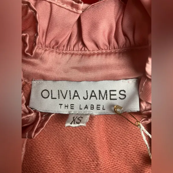 Olivia James The Label Elizabeth Short Sleeve Ruffle Neck Popover - Image 4
