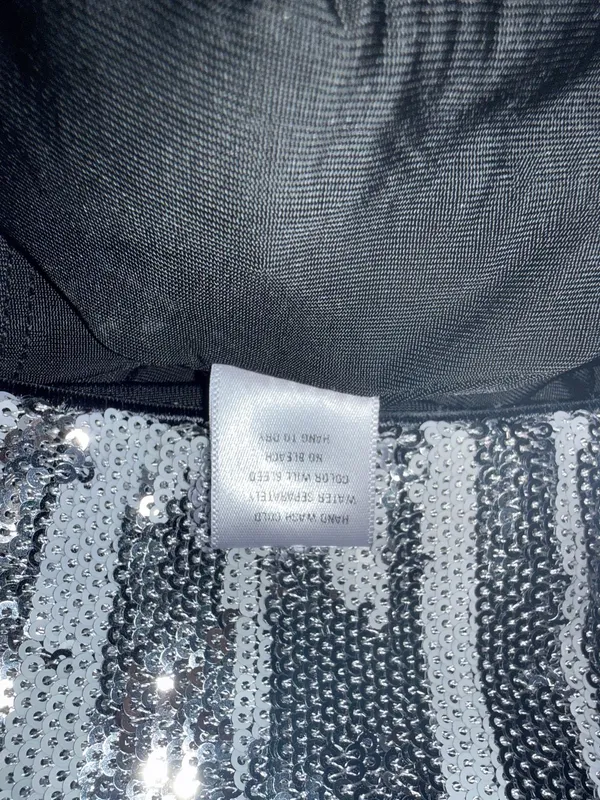 NASTY GAL Silver Sequin Mini Skirt Size Small - New with Tag - Image 9