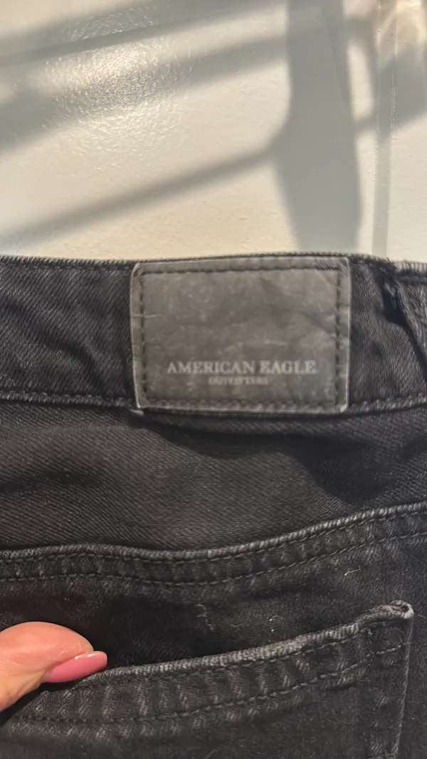 American Eagle Outfitters Skirt Jean Black - Image 4