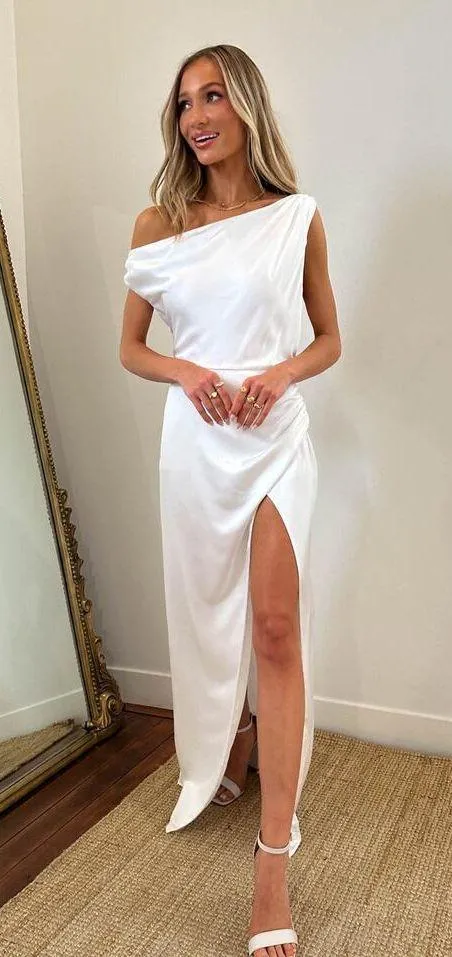 Show Me Your Mumu Jodie Bridal Dress in Ivory Luxe Satin S NWT - Image 2
