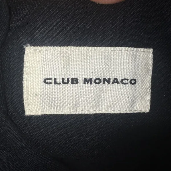 Club Monaco black slim fit casual one button S blazer - Image 3