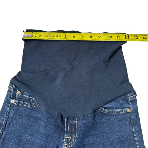 7 For All Mankind Blue Maternity Skinny Jeans Maternity Size 26 | 31-30 - Image 8
