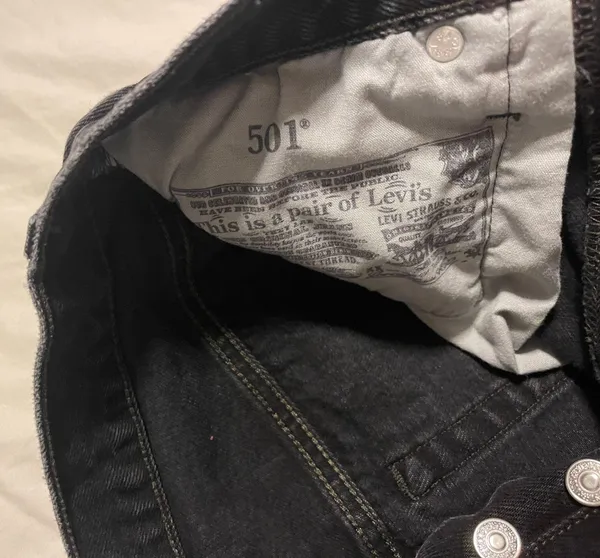 Levi's Black 501 Jean shorts - Image 5