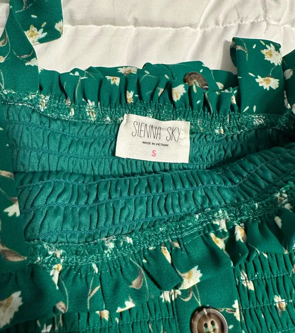 Sienna Sky Green Floral Mini Dress - Image 2