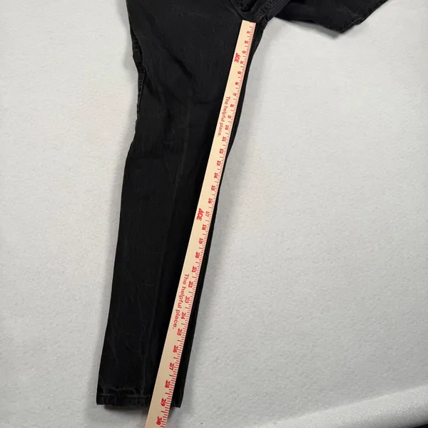 Levis Relaxed‎ Fit Jeans 9M Black Tapered High Rise Made In USA Vintage - Image 5